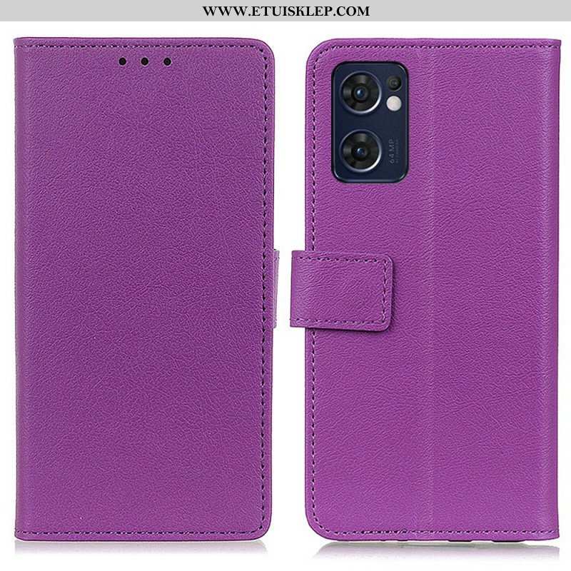 Etui Folio do Oppo Find X5 Lite Klasyczny Efekt Skóry